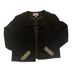 H&M Gold Bracelet Cropped Blazer